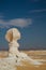 Abstract nature sculptures in White desert, Sahara Egypt