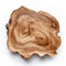 Abstract Nature Wooden Platter With Curled Edges