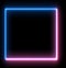 Abstract neon, led square, border. Futuristic colorful render