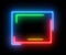 Abstract neon, led square, border. Futuristic colorful render