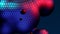 Abstract neon multicolored metaball with scale reptile texture meta ball bubble transition transformation for business