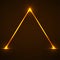 Abstract neon pyramid with glowing lines