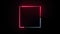 Abstract neon square frame.