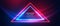 Abstract neon triangle with wave lights banner