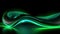 Abstract Neon Wallpaper 3d Lightly Twisted Ribbon Glowing Lines Over Black Background Green Tone V1 Generrative Ai