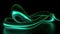 Abstract Neon Wallpaper 3d Lightly Twisted Ribbon Glowing Lines Over Black Background Green Tone V2 Generrative Ai
