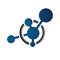 abstract neuron cell biotech nanotechnology molecule logo vector icon