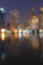 Abstract, night cityscape light blur bokeh, defocused background.