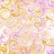 Abstract non-seamless marbled background illustration with violet, pink and orange mixed colors waves and swirls