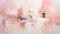 Abstract Nostalgia: A Pale Pink Painting With Complex Texture