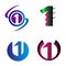 Abstract Number 1 logo Symbol icon