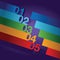 Abstract number line background