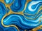 Abstract ocean. Style incorporates the swirls of marble. Very beautiful blue paint with the addition of gold powder