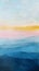 Abstract ocean sunset painting