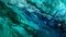 Abstract Oceanic Blue to Emerald Green Fluid Patterns