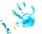 Abstract oil color. Prints of children\'s handprints.