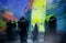 Abstract oil modern contemporary urban cityscape painting