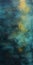 Abstract Oil Painting: Blue Water In Dark Teal And Gold