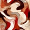 abstract oil painting brown red off-white natural transition , generated by AI