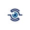 Abstract One Monocular Eye Sharing Platform Logo Template