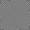 Abstract op art design. Torsion rotation movement.