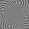 Abstract op art graphic design. Illusion of torsion rotation movement