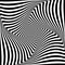 Abstract op art graphic design. Illusion of torsion rotation movement