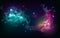 Abstract open space background. Starfield, universe, nebula in galaxy