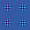 Abstract Optical illusion Op art with blue dots on an bordeaux background