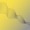 Abstract optical wave on bright yellow background with gray gradient