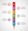 Abstract options infographics design template.