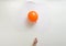 Abstract Orange Balloon In Shape Of An Fried Egg