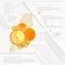 Abstract orange circle infographic design for your business promotional artwork
