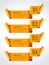 Abstract orange gradient twisted banner stage plan number options data realistic 3d template vector
