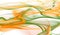 Abstract orange and green color wavy background