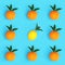 Abstract Orange and Lemon Citrus Fruit Odd One Out Concept