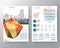 Abstract orange low polygon Brochure annual report cover Flyer P