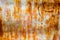 Abstract orange rusty zinc as texture