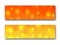 Abstract orange shape corona virus banners with light