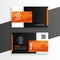 Abstract orange theme geometric business card design