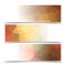 Abstract Orange Triangular Polygonal banners set