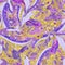 Abstract oriental floral print   glitter sparkling seamless pattern