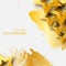 Abstract Origami Gold Stars on white vector background.