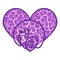 Abstract ornamental heart shaped 3d. Cutout lacy ornate heart. Valentine's day greeting card. Laser cutting design