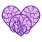 Abstract ornamental heart shaped 3d. Cutout lacy ornate heart. Valentine's day greeting card. Laser cutting design