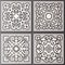 Abstract ornamental patterned tile collection. Original vector set of old motif decor.