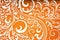 Abstract ornate orange and white color background. Patterned color background. Generative AI