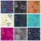 Abstract outer space seamless pattern with colour combinations.