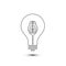 Abstract outline brain light bulb