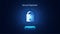 Abstract padlock cyber security with secure payment concept Protection of information in the online world, cyber personal